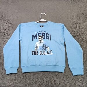Messi Collection Sweatshirt Boys 10-12 Blue Pullover Lionel Messi Soccer Graphic